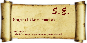 Sagmeister Emese névjegykártya
