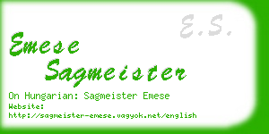 emese sagmeister business card